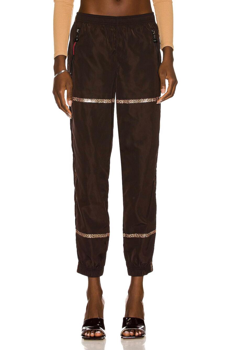 NEW ADAM SELMAN SPORT women's windbreaker taped pants in black